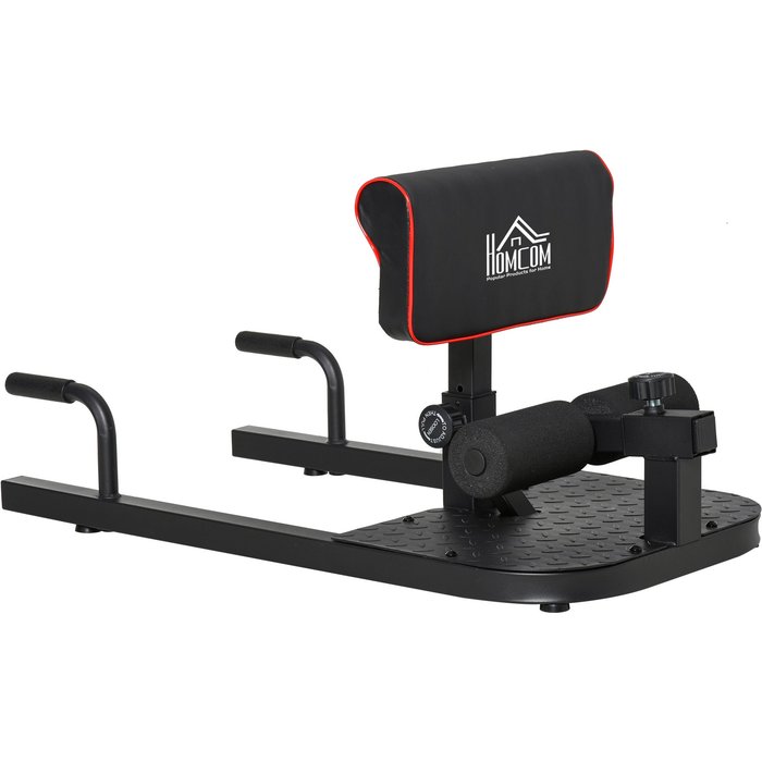 3-en-1 profundo sissy squat homcom acero y eva negro 50x97x56.5 cm