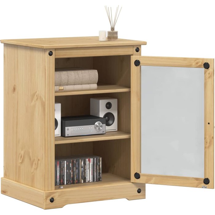 Mueble hifi corona madera maciza de pino 60x50x82 cm