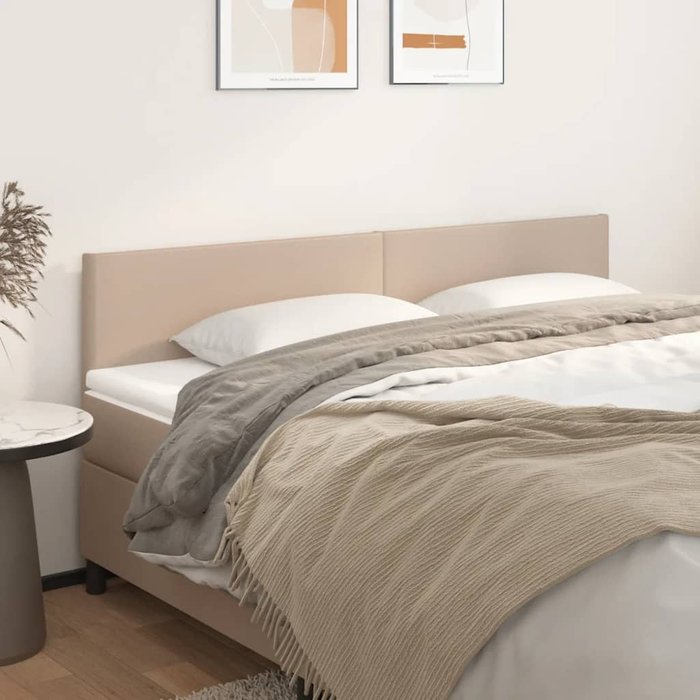 Cabeceros 2 uds cappuccino 100x5x78/88 cm polipiel