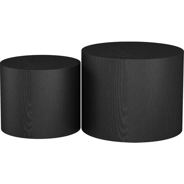 Vicco juego de mesas de centro giva, negro, 48 x 48 cm