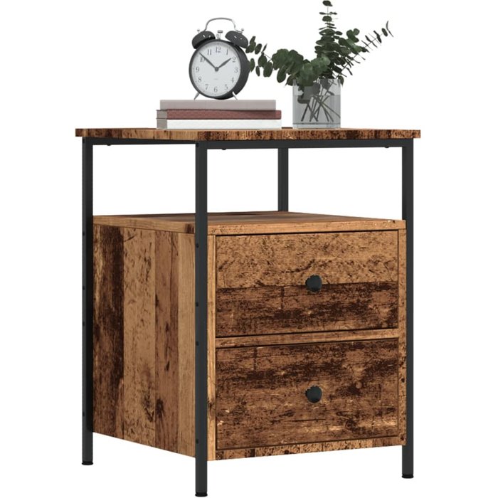 Maison exclusive - mesita de noche madera de ingeniería envejecida 44x45x60 cm