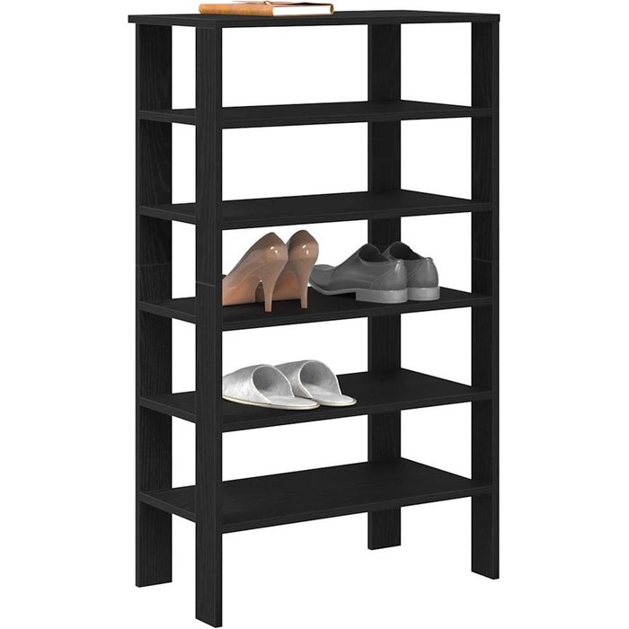 Maison exclusive - mueble zapatero madera contrachapada negro 61x32x105 cm