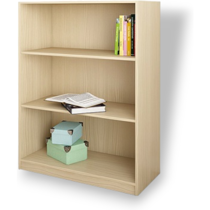 Librería laser con 3 estantes, 85 x 38 x 79 cm, en melamina olmo – ctf