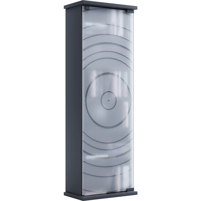 Vcm estante de medios de cd/dvd tilano antracita h. 92 x b. 31 x t. 18 cm