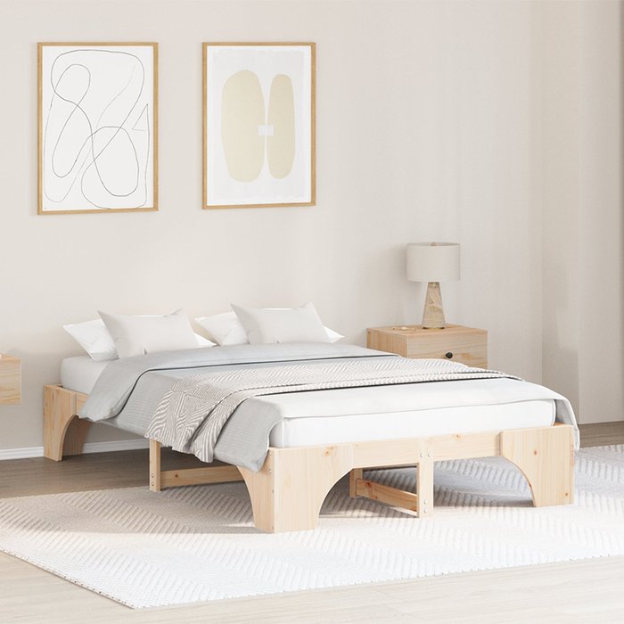 Estructura de cama madera de pino macizo 120 x 190 cm vidaxl
