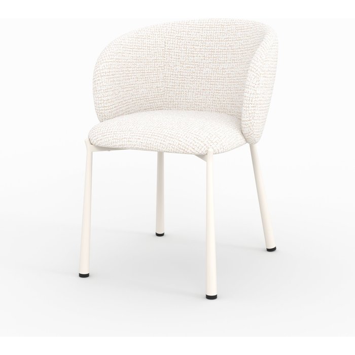 Silla de tela texturizada en color crudo jaspeado - danaë