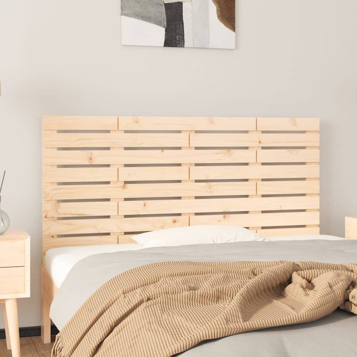 Vidaxl cabecero de cama de pared madera maciza de pino 156x3x63 cm