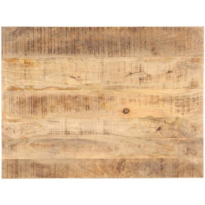 Tablero de mesa, madera maciza de mango, 25-27 mm de grosor, 70x60 cm