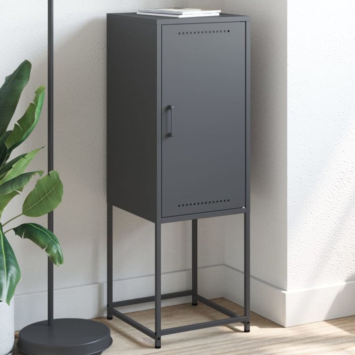 Maison exclusive - aparador de acero gris antracita 36x39x107 cm