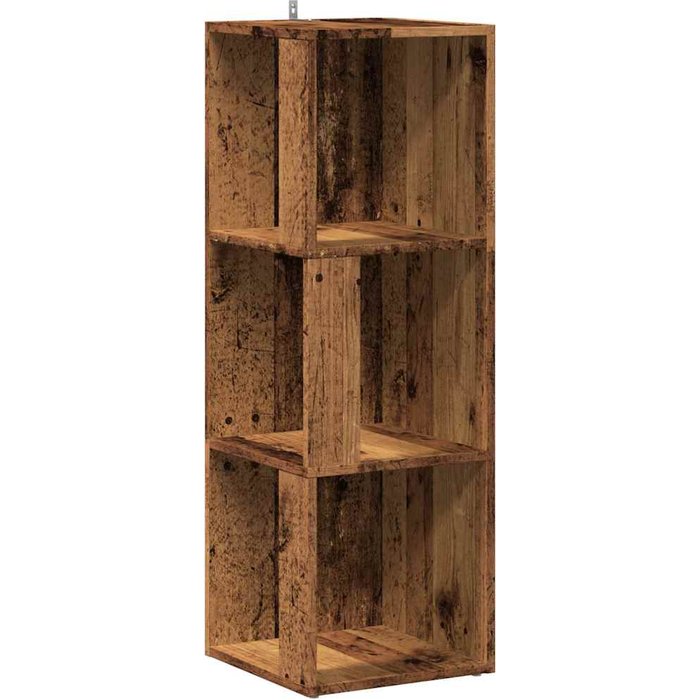Mueble esquina madera contrachapada madera antigua 33x33x100 cm - comfortxl