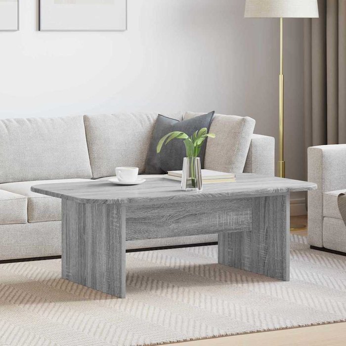 Mesa de centro sonoma grey, 93 x 53 x 33 cm, madera de ingeniería.