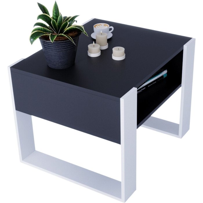 Table basse karo65 moderne et stable pour le salon en matériaux bois composites