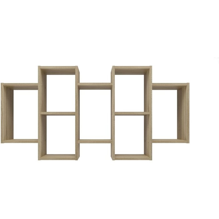 Estantes flotantes, roble sonoma, 129,5 x 65 x 20 cm