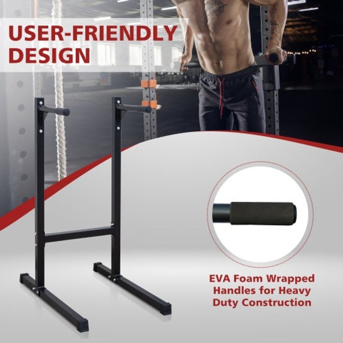 Dip bar station resistente | full‑body fitness: dips, l‑sit, tracción