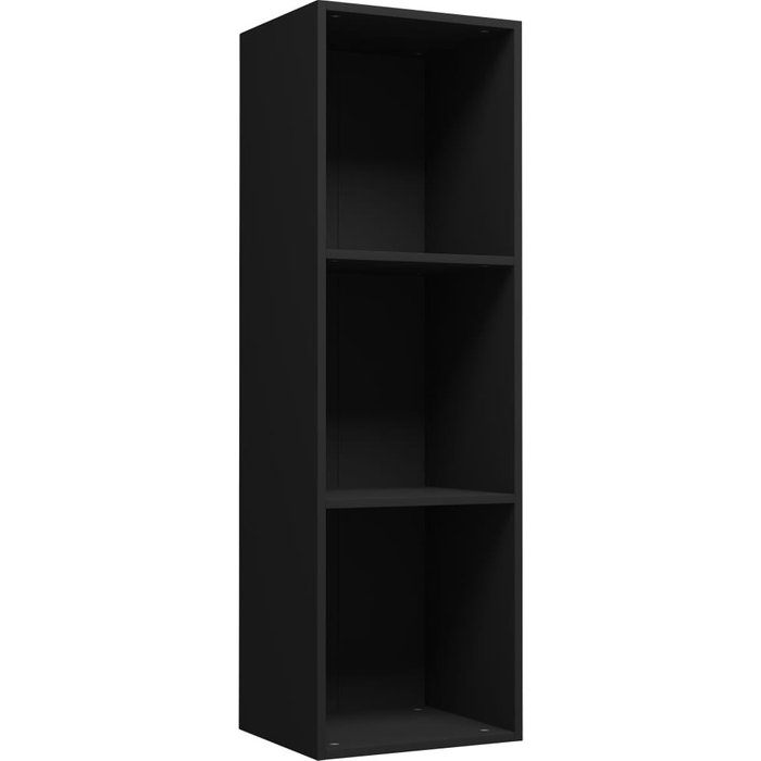 Estantería libros/mueble tv contrachapada negro 36x30x114 cm – comfortxl