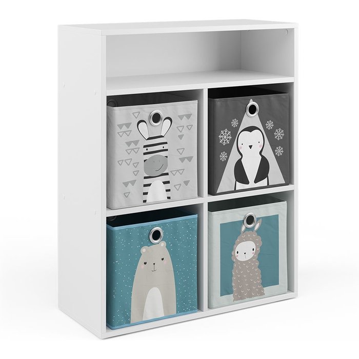 Vicco estantería infantil luigi, blanco, 72 x 90.2 cm 4 asignaturas