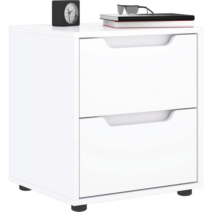 Mesilla de noche visnes blanca 45x40x50 cm madera de ingeniería