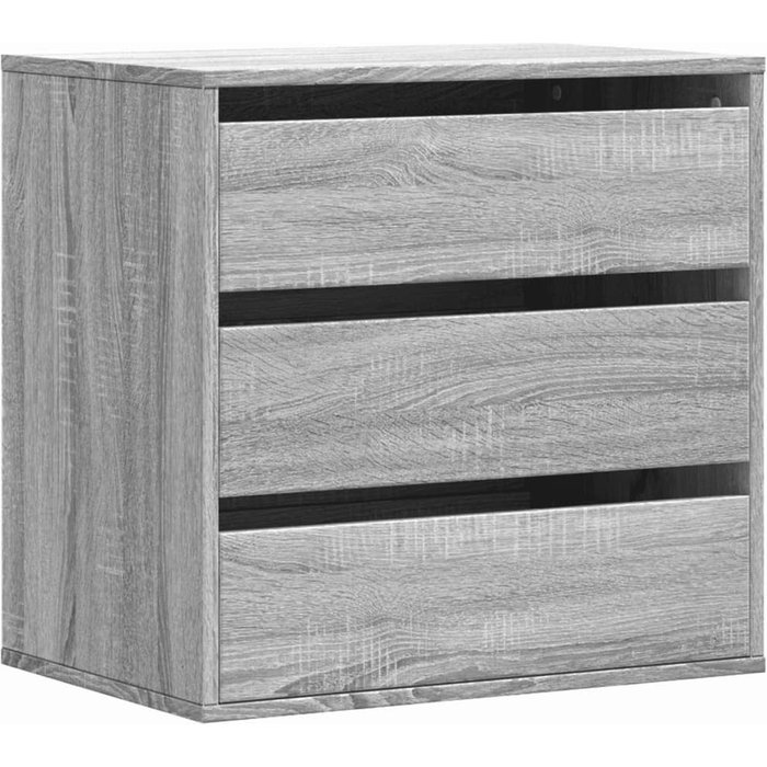 Cómoda esquinera de madera compuesta gris sonoma 60x41x58 cm - comfortxl