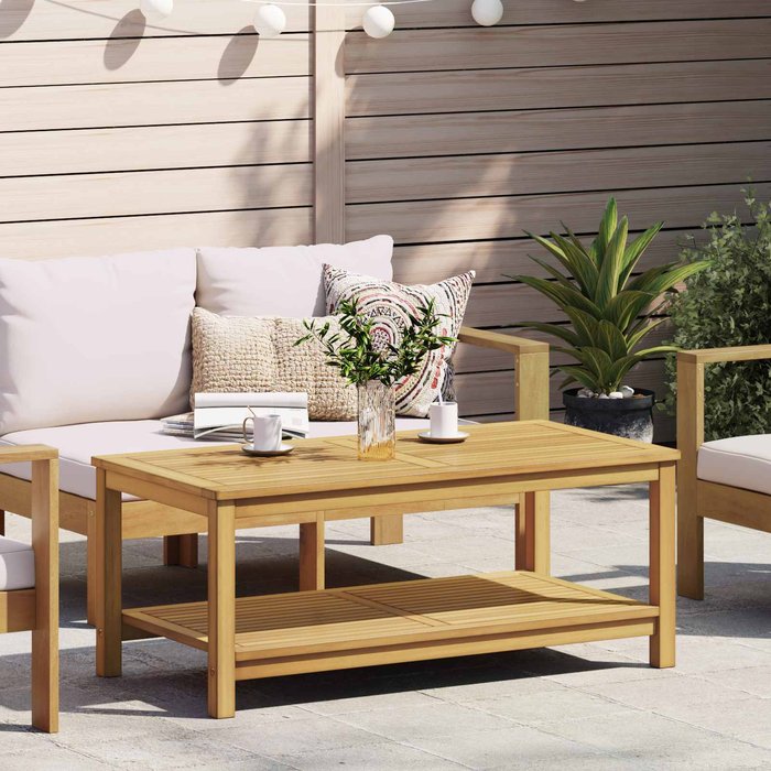 Mesa lateral aceite natural 110 x 55 x 45 cm vidaxl