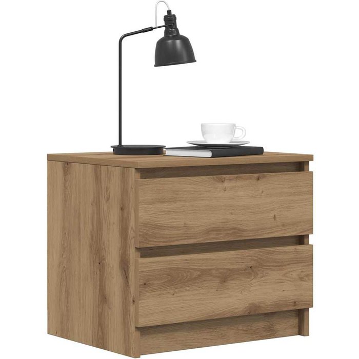 Mesita de noche madera de ingeniería roble artisan 50x40x43.5cm