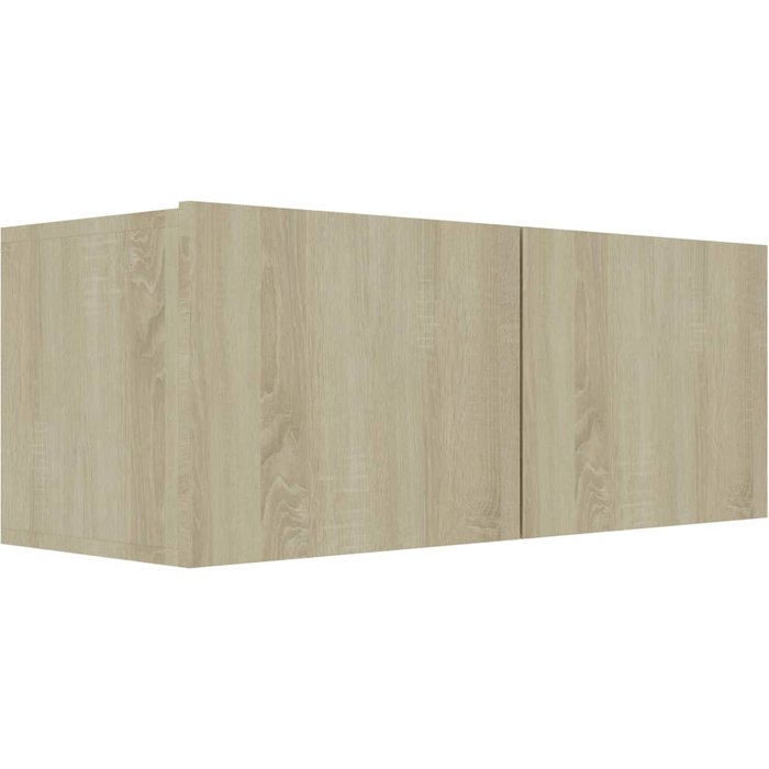 Mueble de tv de contrachapado color roble 80x30x30 cm - comfortxl