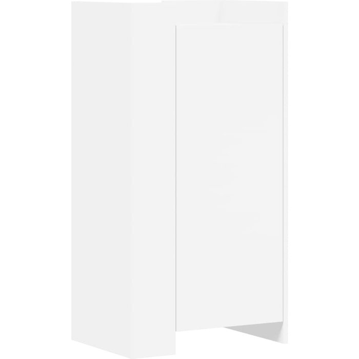 Zapatero de madera compuesta blanca 52x37,5x100 cm - comfortxl