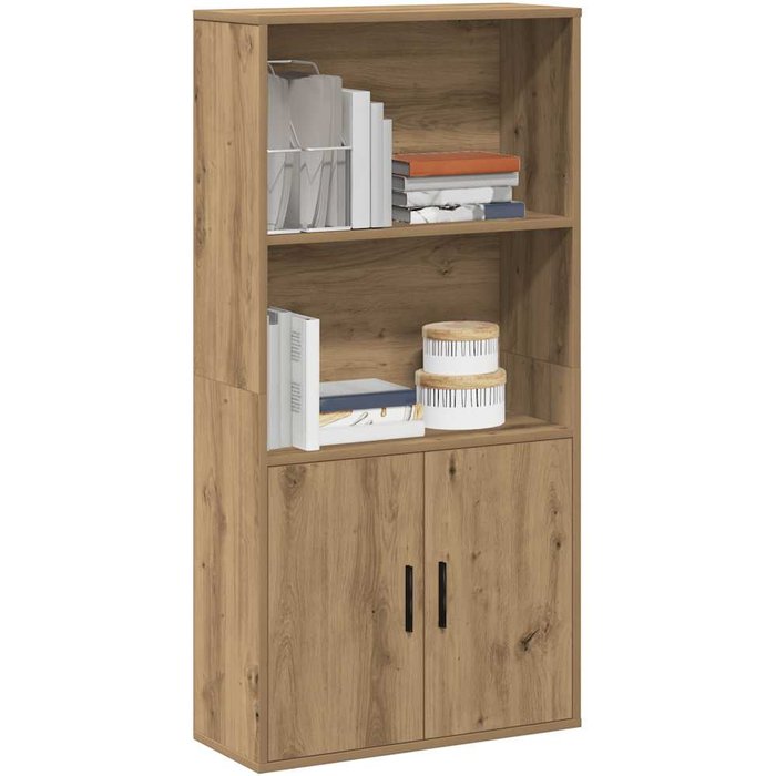 Librería artesanal de roble 60x24x120 cm madera de ingeniería