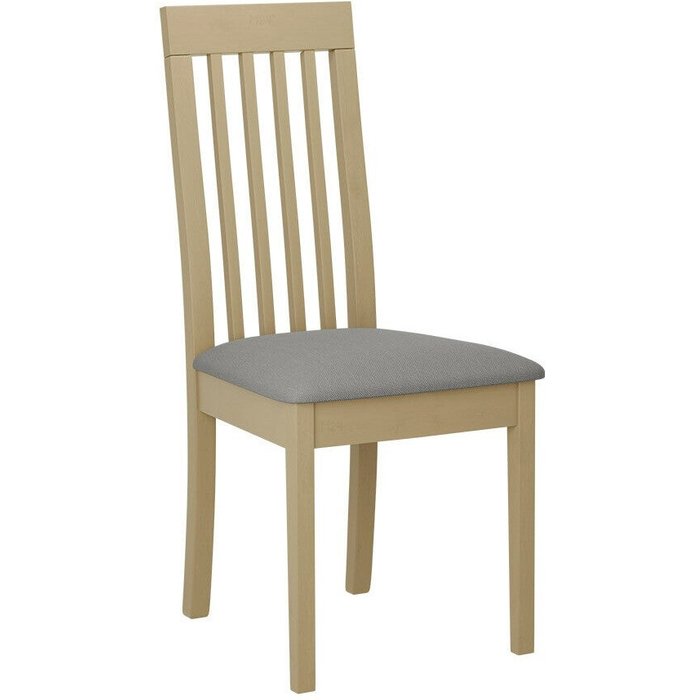 Silla victorville 347, roble sonoma, gris, 96x47x53cm, tapiz, de madera, madera