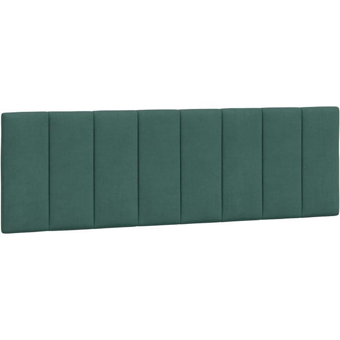 Cabecero de cama acolchado terciopelo verde oscuro 160 cm - comfortxl