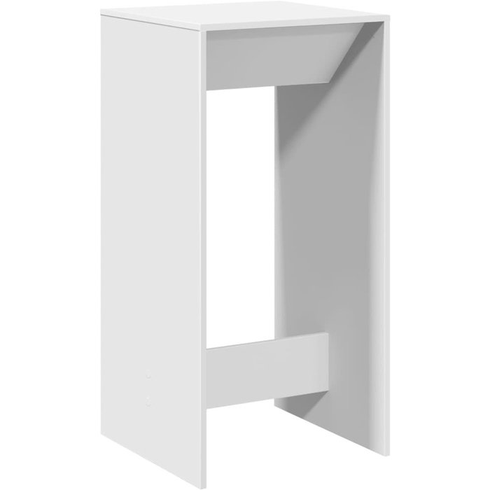 Mesa alta de bar madera de ingeniería blanca 51x50x103,5 cm