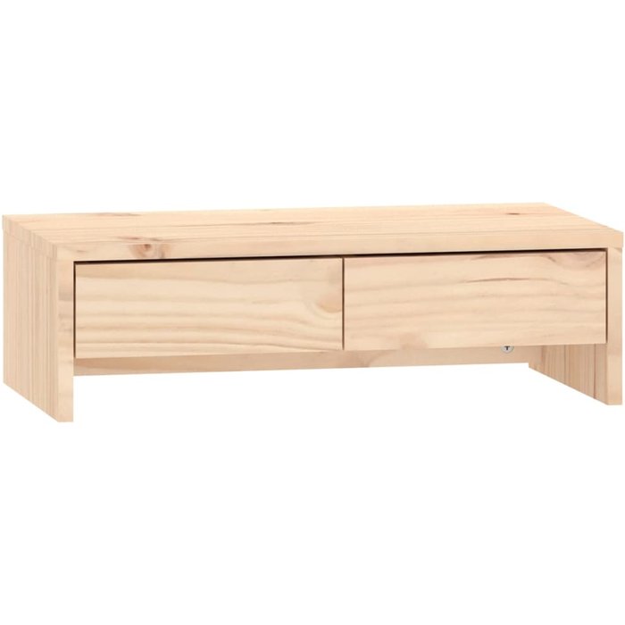 Soporte para monitor madera maciza de pino 50x27x15 cm