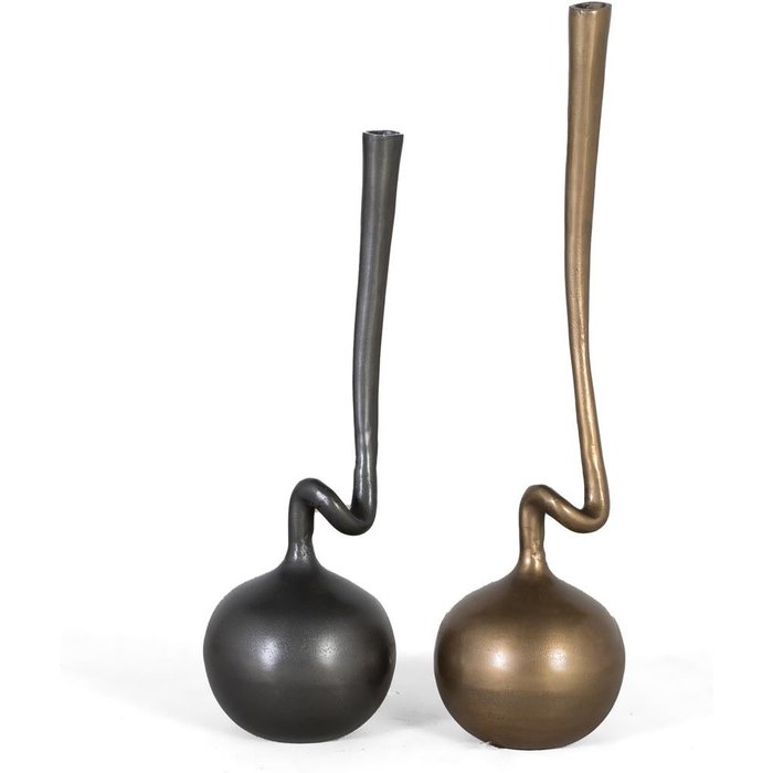 Set de 2 jarrones en aluminio