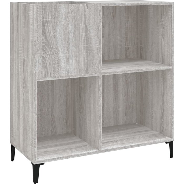 Mueble discos madera contrachapada gris sonoma 84,5x38x89 cm – comfortxl