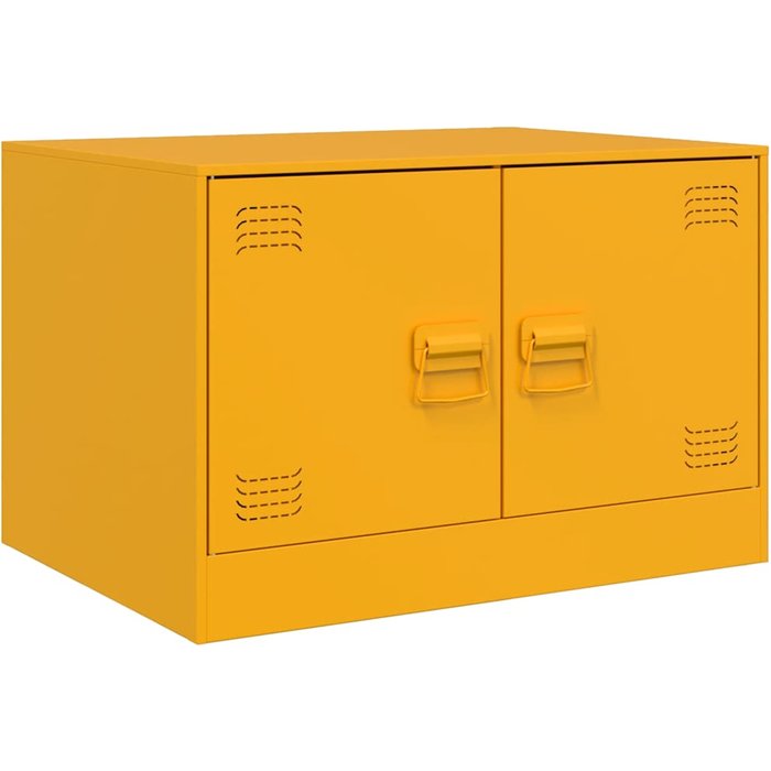 Mesa de centro de acero amarillo mostaza 67x50x44 cm - comfortxl