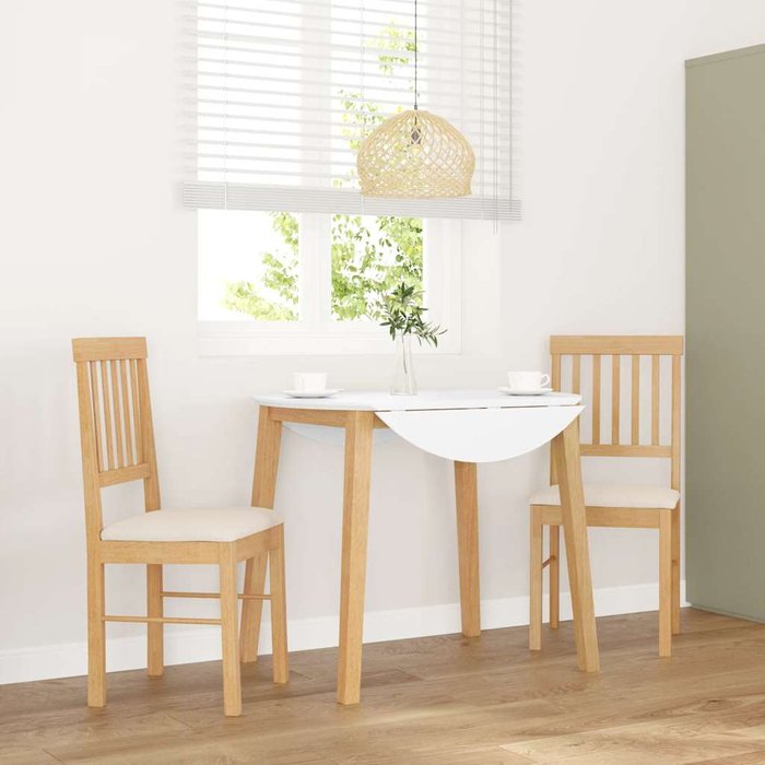 Sillas de comedor con cojines 2 uds madera maciza caucho vidaxl