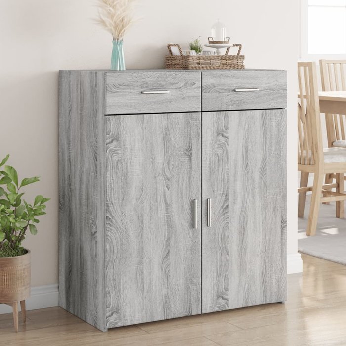 Vidaxl aparador madera de ingeniería gris sonoma 80x42,5x93 cm