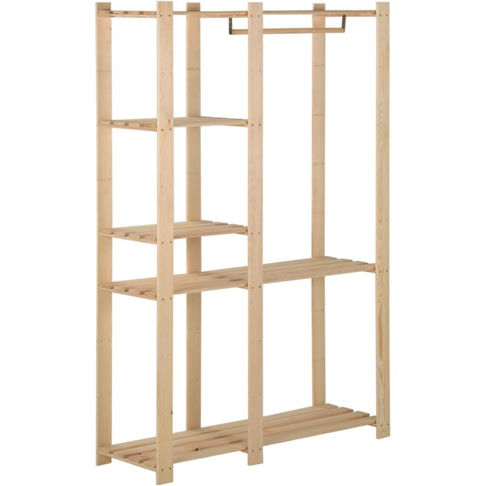 Perchero 110x38x170 cm madera maciza de pino