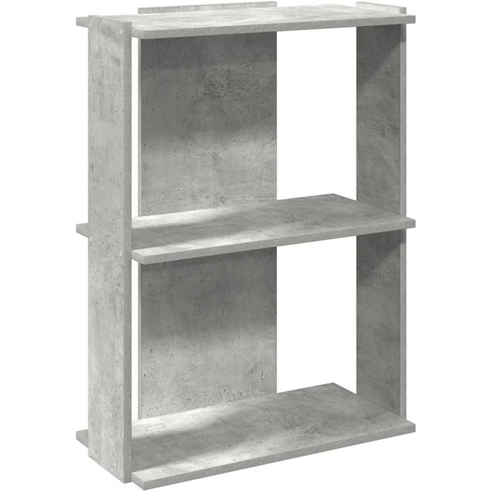 Librería de 3 niveles madera gris hormigón 60x30x80 cm – comfortxl