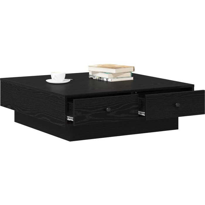 Vidaxl mesa de café roble negro madera elaborada 90 x 90 x 28 cm