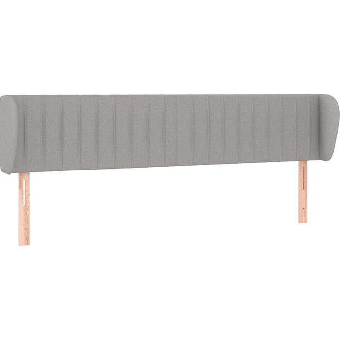 Cabecero cama - mueble cabecero de tela gris claro 183x23x78/88 cm