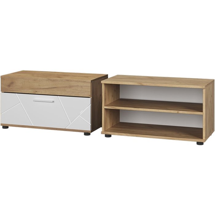 Vicco armarios de salón berno, oro potencia roble/blanco, 2 partes