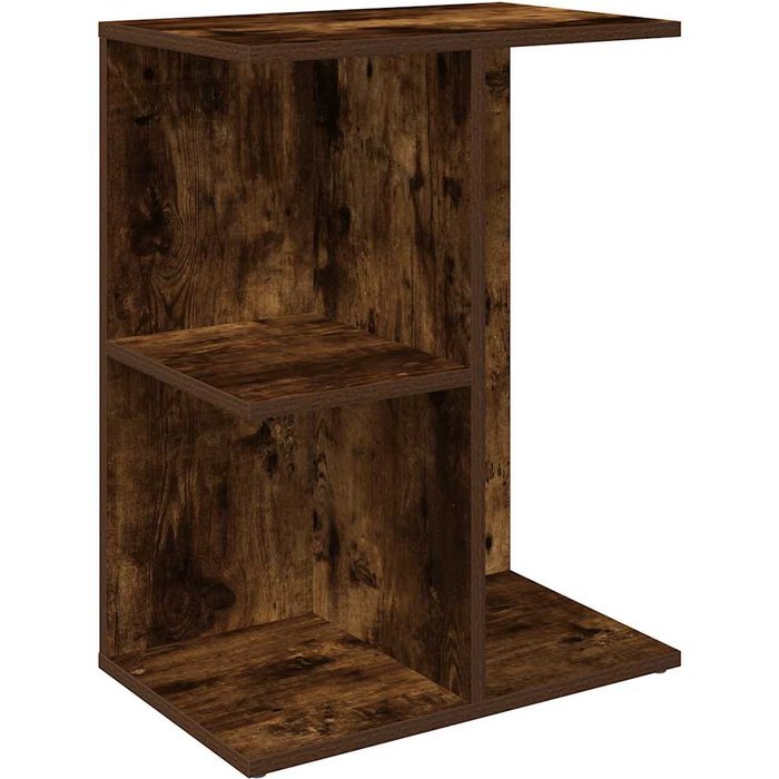 Mesita de noche madera de ingeniería ahumado roble 46,5x29x61cm - comfortxl