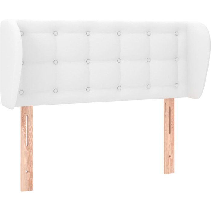 Cabecero de cuero sintético blanco 83x23x78/88 cm - comfortxl