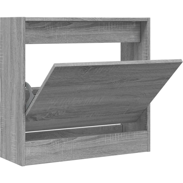 Zapatero de madera de ingeniería gris sonoma 60x21x57 cm - comfortxl