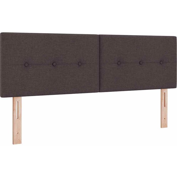 Cabecero led de tela marrón oscuro con botones de 80 cm.