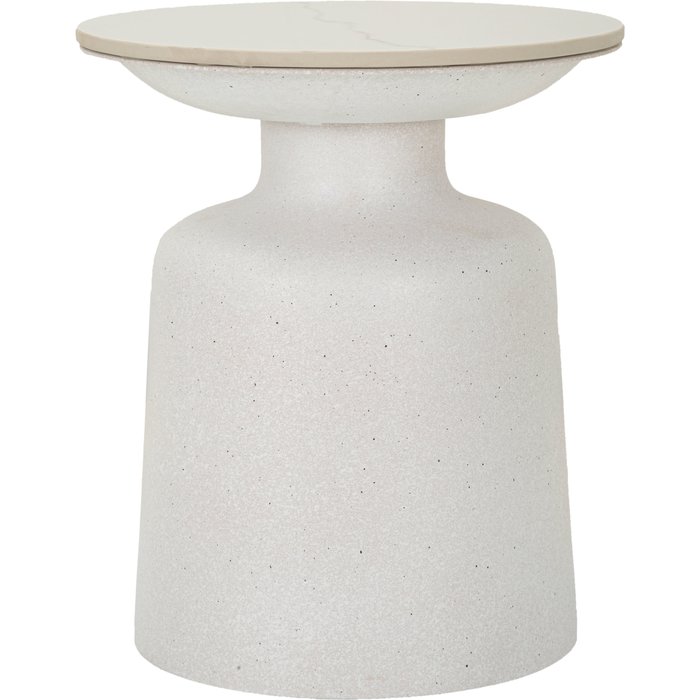 Mesa de centro de metal blanca cm ø 40x47