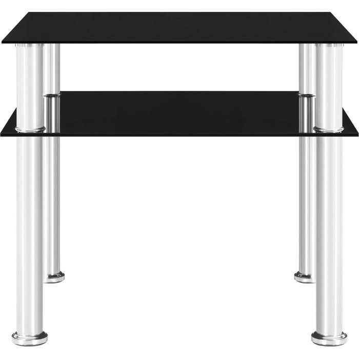 Mesa auxiliar vidrio templado negra 45x50x45 cm - comfortxl