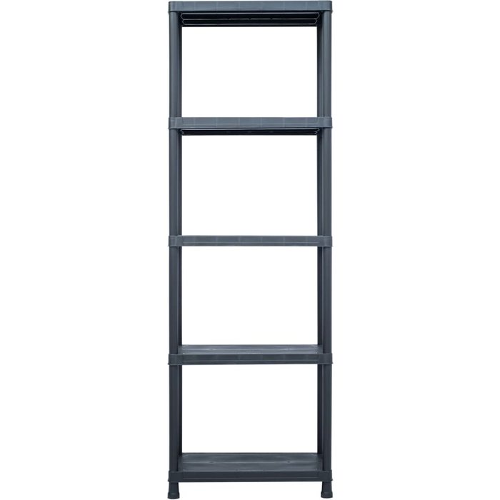 Estantería | librería divisora de plástico 125 kg 60x30x180 cm negro cfw37648