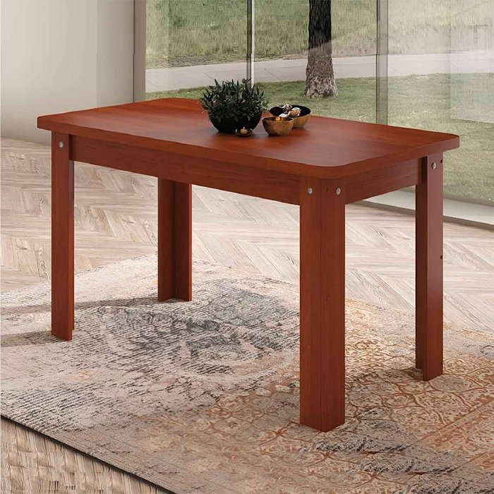 Mesa de comedor dalas nogal 73,6x140x80 cm