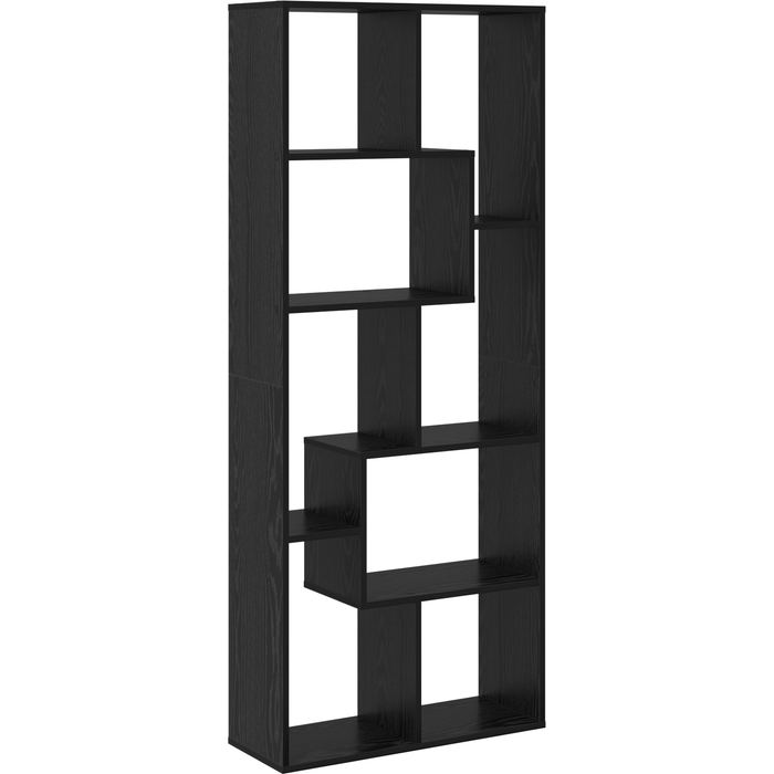 Estante divisorio roble negro 67x25x161.5 cm madera engineered cfw26562